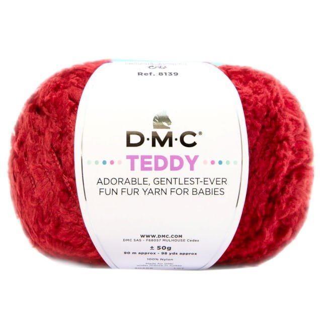 włóczka DMC TEDDY kol. 322 czerwony