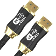 Kable - Kabel Przewód Hdmi 2.1 Z Oplotem 8K 60Hz 48Gbps 3M - miniaturka - grafika 1