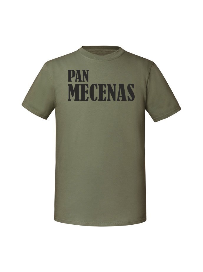 Męska koszulka z nadrukiem - Pan mecenas napis Olive S