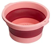Pozostałe akcesoria kosmetyczne - Miska do pedicure składana różowa - miniaturka - grafika 1