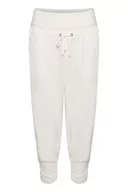 Spodnie sportowe damskie - Cream & Co. Spodnie dresowe damskie, Śnieżnobiały, 66 - miniaturka - grafika 1