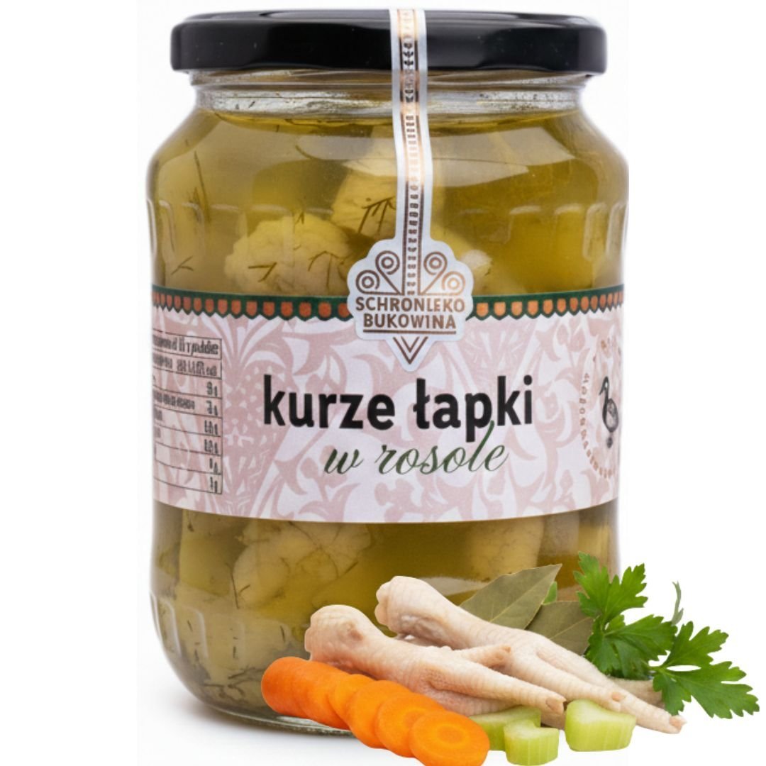 Tradycyjny Rosół z Kurzymi Łapkami 700g - Wysoka Jakość, Naturalny Kolagen Schronisko Bukowina