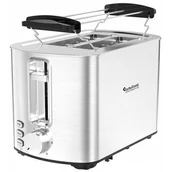 Tostery - Toster TurboTronic opiekacz do tostów grzanki kromek kanapek 2 tosty 850w 6 poziomów opiekania stalowa obudowa Srebrny - miniaturka - grafika 1