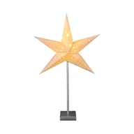 Ozdoby bożonarodzeniowe - Gwiazda papierowa 10 LED ciepłe białe światło 70 cm - miniaturka - grafika 1