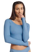 Koszulki i topy damskie - Sloggi Koszulka w kolorze błękitnym - miniaturka - grafika 1