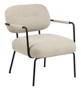 Krzesła - Krzesło z podłokietnikami Dillon beżowe - miniaturka - grafika 1