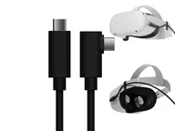 Kable komputerowe i do monitorów - Kabel do okularów VR Alogy przewód USB Type-C 5m do Oculus Link Quest 1 2 Czarny - miniaturka - grafika 1