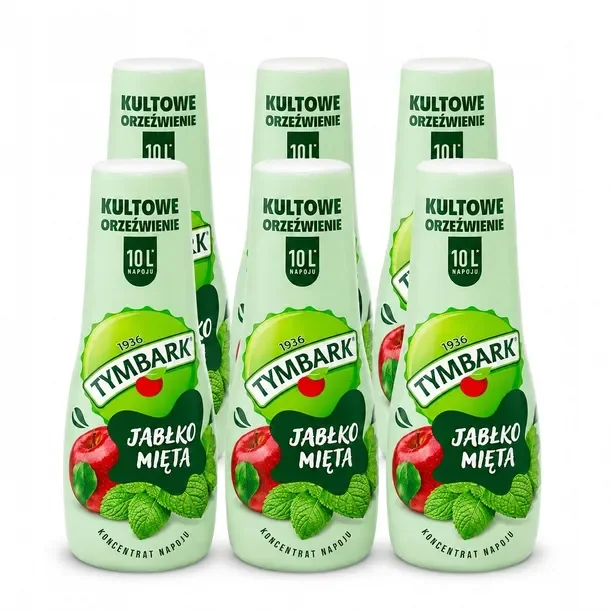 Syrop koncentrat do saturatora wody napój Tymbark Jabłko-Mięta 500ml x6