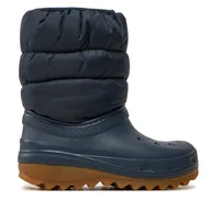 Buty dla chłopców - Śniegowce Crocs Crocs Classic Neo Puff Boot K 207684 Niebieski - miniaturka - grafika 1