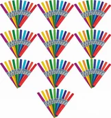 Szkolne artykuły papiernicze - St. Majewski Bibuła marszczona mix II Zwierzaki Uczniaki 200 x 50 cm, 10 kolorów - miniaturka - grafika 1