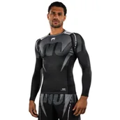 Kimona, stroje i obuwie - Venum Rashguard Długi Rękaw Long Sleeve Adrenaline Black/Grey - miniaturka - grafika 1