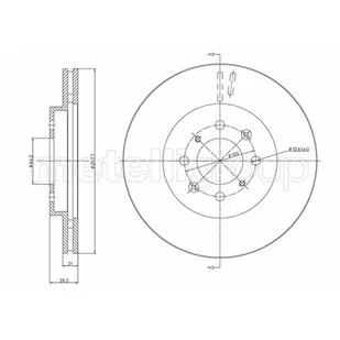 METELLI Tarcza hamulcowa 23-1050C - Szczęki hamulcowe - miniaturka - grafika 1