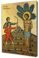 Ikony i obrazy sakralne - Ikona święty Sebastian - miniaturka - grafika 1