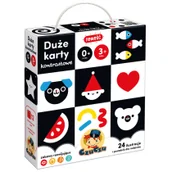 Pozostałe książki - CzuCzu Duże karty kontrastowe: Wiek 0 mies.+ 3 mies.+ - miniaturka - grafika 1