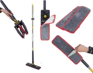 Miotły, szufle, mopy - MOP PŁASKI OBROTOWY WYCISKANY MOTYLEK X TWIST Z WYCISKACZEM +  3 NAKŁADKI - miniaturka - grafika 1