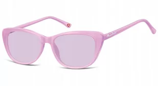 OKULARY Przeciwsłoneczne Kocie Oko Damskie Liliowe - Okulary korekcyjne, oprawki, szkła - miniaturka - grafika 1