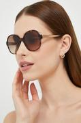Okulary przeciwsłoneczne - Tommy Hilfiger okulary przeciwsłoneczne damskie kolor brązowy - miniaturka - grafika 1