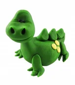 Dodatki do ciast w proszku - FIGURKA CUKROWA DEKORACJA URODZINY TORT DINOZAUR ozdoby na tort zielony - miniaturka - grafika 1