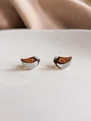 Kolczyki - Kolczyki ptaszki ptaki ptak Wróbel Wróbelek Wróbelki Wróble boho - miniaturka - grafika 1