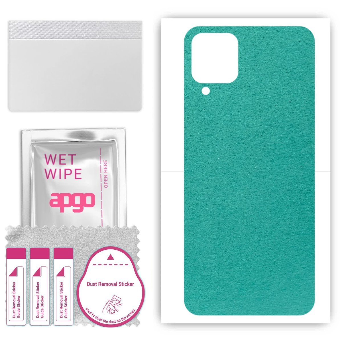 Folia naklejka skórka strukturalna na TYŁ Zamsz do Samsung Galaxy F22 - Zamsz Miętowy - apgo SKINS