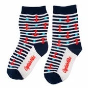 Skarpetki dla dzieci - Skarpety dziecięce Captain Mike w paski z kotwicą 27-30 - miniaturka - grafika 1