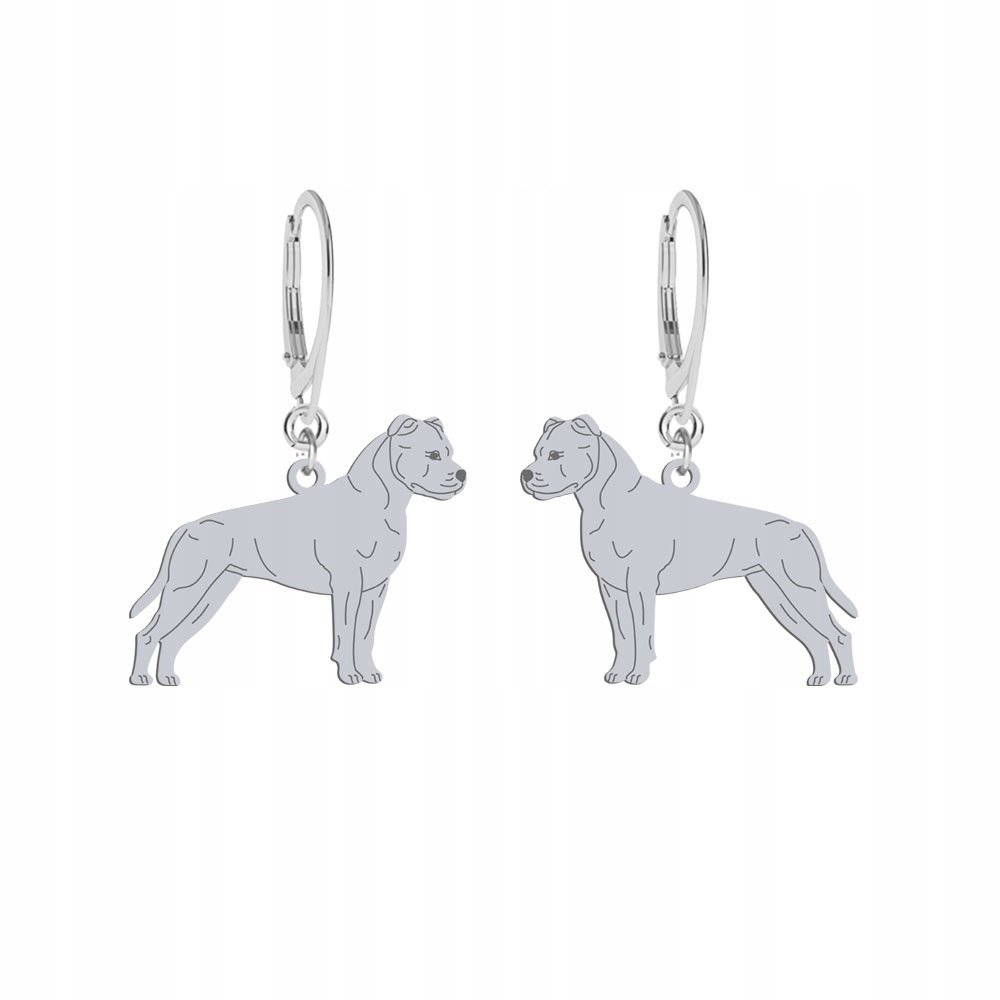 Kolczyki Srebrne Amstaff 925 Kobieta Biżuteria Prezent GRAWER GRATIS