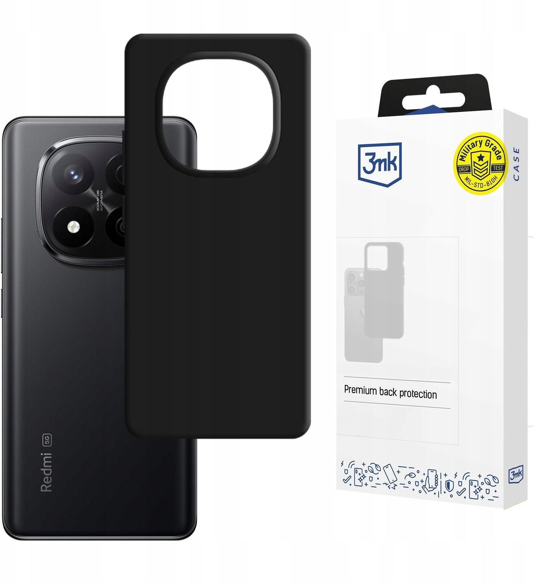 3MK Redmi Note 14 Pro+ - 3mk Hardy Mellow Case Black