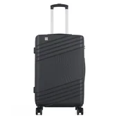 Walizki - Walizka unisex na kółkach torba bagaż 24" - czarna Semi Line - miniaturka - grafika 1