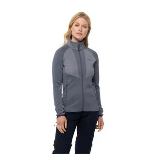 Bluzy damskie - Bluza polarowa damska Jack Wolfskin BLATTSTEIG FZ W graphite - XS - grafika 1