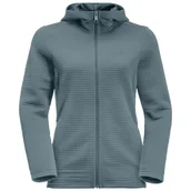 Kurtki damskie - Jack Wolfskin Damska Kurtka Jkt Modesto Z Kapturem, Ciemnoniebieski Szary, L - miniaturka - grafika 1
