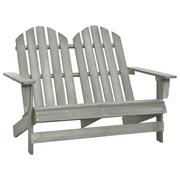 Fotele i krzesła ogrodowe - vidaXL Lumarko 2-osobowe krzesło ogrodowe Adirondack, jodłowe, szare 315900 - miniaturka - grafika 1