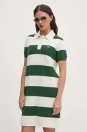 Sukienki - Lacoste sukienka bawełniana kolor zielony mini prosta - miniaturka - grafika 1