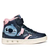 Buty dla dziewczynek - Sneakersy Geox J Washiba J56HXE 0BCKN C1M0G M Biały - miniaturka - grafika 1