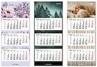 Kalendarz 2026 ścienny trójdzielny 31x70,5cm mix - Kalendarze - miniaturka - grafika 1