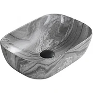 Umywalki - Mexen Rita umywalka nablatowa 45 x 32 cm szara kamień - 21084593 - miniaturka - grafika 1