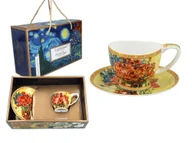 Filiżanki - Filiżanka espresso Vanessa - V. van Gogh, Czerwone maki i stokrotki (CARMANI) - miniaturka - grafika 1