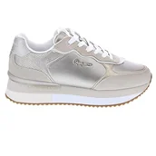 Trampki damskie - Pepe Jeans Damskie trampki RUSPER SHINE, brązowe (piaskowo-beżowe), 40 UK, Brązowy piasek beżowy, 42 EU - miniaturka - grafika 1