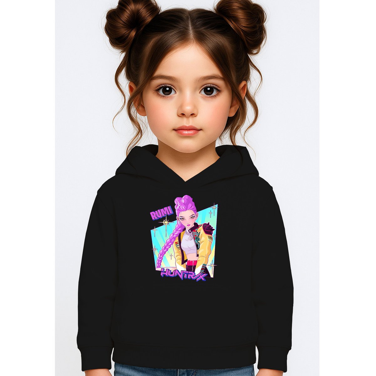 BLUZA DZIECIĘCA HUNTRIX RUMI KPOP 104 Z KAPTUREM BAWEŁNIANA JAKOŚĆ