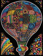 Zabawki kreatywne - Painting Velvet Kolorowanka Welwetowa, Balon - miniaturka - grafika 1