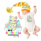 Body dla niemowląt - Body Niemowlęce Białe RAINBOW TEDDY Wzory - 62 - miniaturka - grafika 1