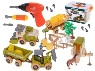 DLA DZIECI ZESTAW FARMA TRAKTOR ZWIERZĘTA ZAGRODA KONIE - Figurki dla dzieci - miniaturka - grafika 1