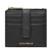 Portfele - Mały Portfel Damski Coccinelle MW5 Metallic Soft E2 MW5 11 F7 01 Czarny - miniaturka - grafika 1