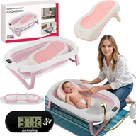 Wanienki dla dzieci - WANIENKA DZIECIĘCA Z TERMOMETREM HARMONY RÓŻOWA LEŻACZEK - miniaturka - grafika 1