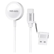 Akcesoria do smartwatchy - Ładowarka do smartwatcha VEN-DENS VD-WLC012 do Apple Watch 2w1 5W Biały - miniaturka - grafika 1