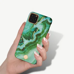 Kingxbar Marble Series eleganckie etui pokrowiec z nadrukiem marmur iPhone 11 Pro Max biało-błękitny - Etui i futerały do telefonów - miniaturka - grafika 7