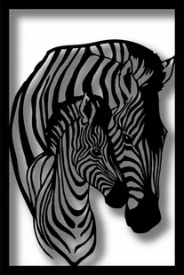 Zebry Obraz Ażurowy Loft Obraz 3D Dekoracja do salonu/ Kuchni - Dekoracje domu - miniaturka - grafika 1