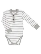 Body dla niemowląt - Niemowlęce body bawełna długi rękaw paseki Nicol,r.80 - miniaturka - grafika 1