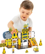 Klocki - Klocki magnetyczne Budowa – zestaw 31 elementów z pojazdami i akcesoriami placu budowy dla dzieci - miniaturka - grafika 1