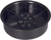 Akcesoria hydrauliczne - Pokrywa dno tworzywowa PP dn 425mm, do studni z osadnikiem, na zewnątrz rury trzonowej korugowanej DN/ID 425mm, bez uszczelki, kolor czarny (studnia - miniaturka - grafika 1