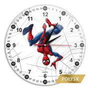Zegary - NoName Zegar ścienny z połyskiem Spider Man 003 Marvel Biały MWCSPIDERM042 - miniaturka - grafika 1